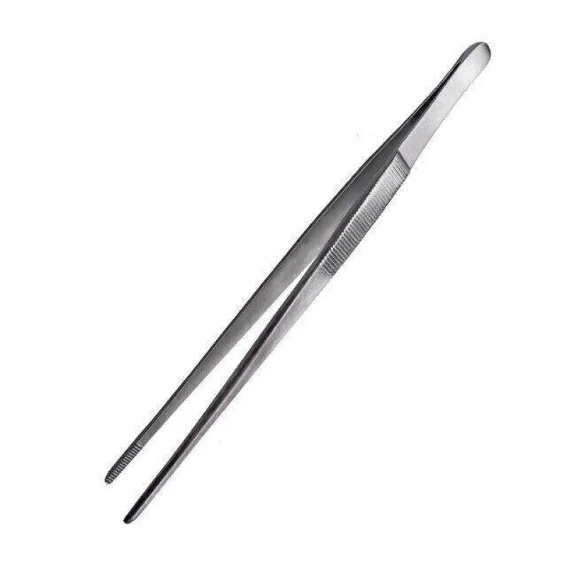 Пинцет анатомический нешлифованный. 200 мм Пм-12нп мед сталь