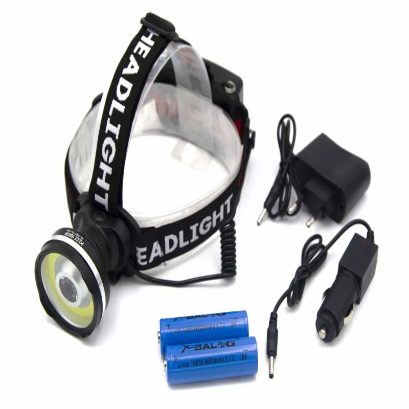 Налобный фонарь X-Balog BL-T931, Акк., COB LED