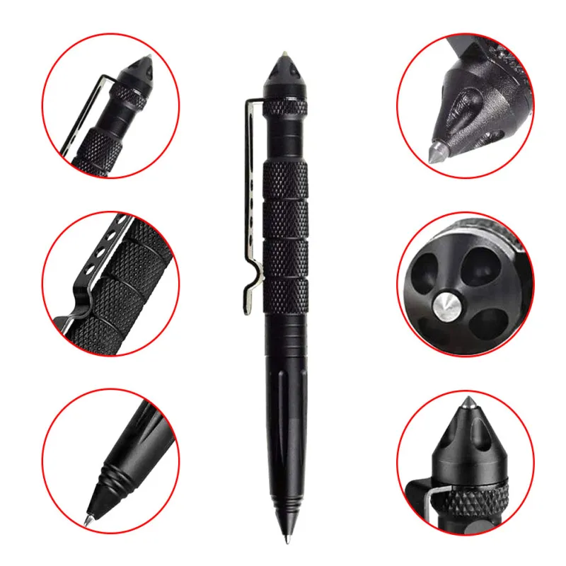 Ручка Тактическая со стеклобоем Laix B2 Tactical Pen / алюминий / чёрная