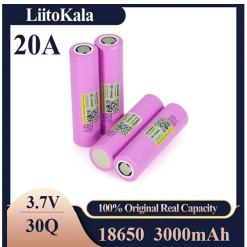 Аккумулятор высокотоковый 18650, LiitoKala 30Q, 3000mah