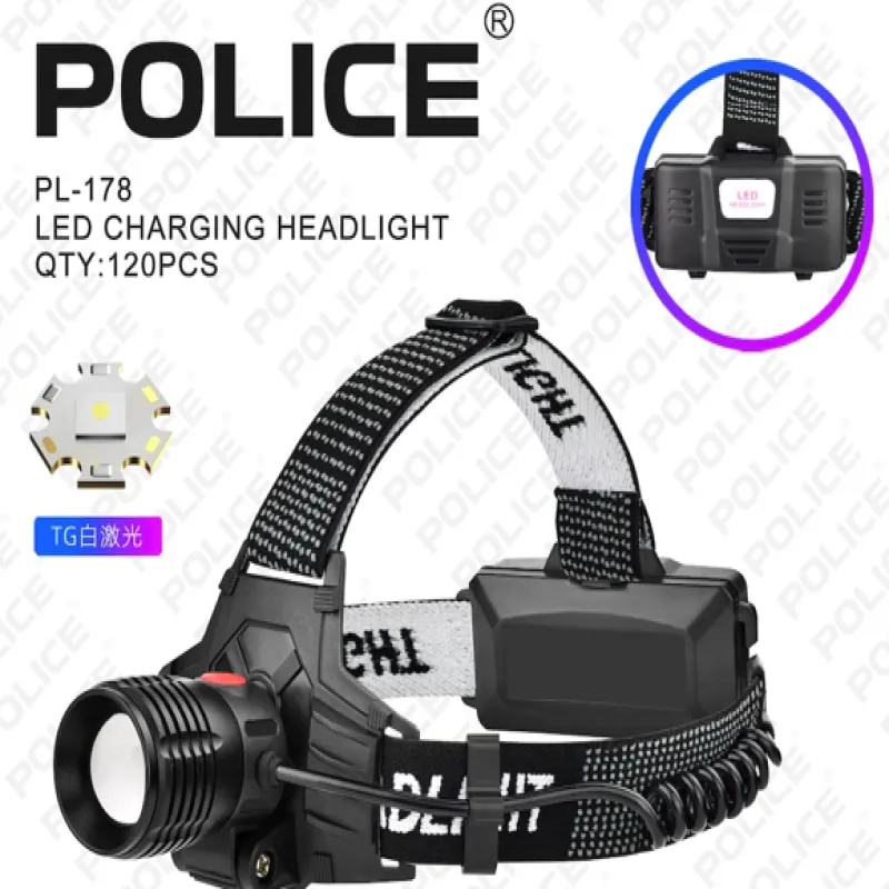 Налобный фонарь PL-178, TG LED, 2х18650, ЗУ Type-C