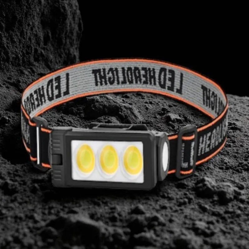 Налобный фонарь PL-197, аккумуляторный, водонепроницаемый, ЗУ Type-C