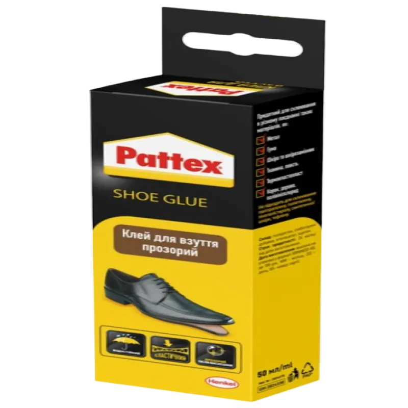 Клей Pattex для обуви 50 мл Прозрачный (2924336)