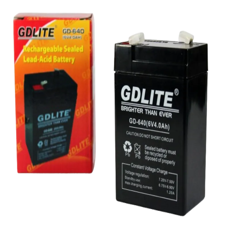 Аккумулятор GDLITE 6V GD-640-4.0Ah, 2375, Свинцово-кислотная (SLA)