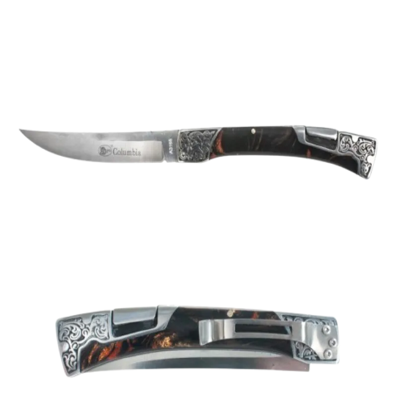 Нож складной Columbia A3164 чёрный 24см