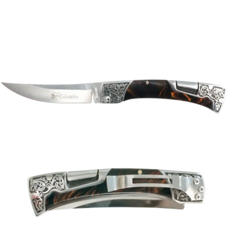 Нож складной Columbia B3165 чёрный 21см