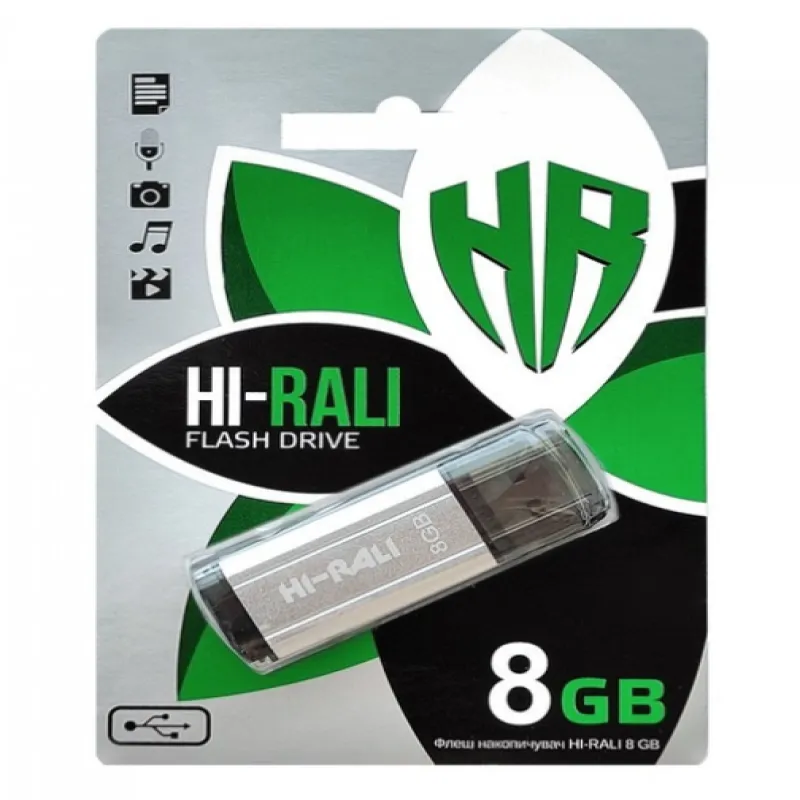 USB флеш накопитель Hi-Rali 8GB, HI-8GBSTSL (Гарантия 3года)