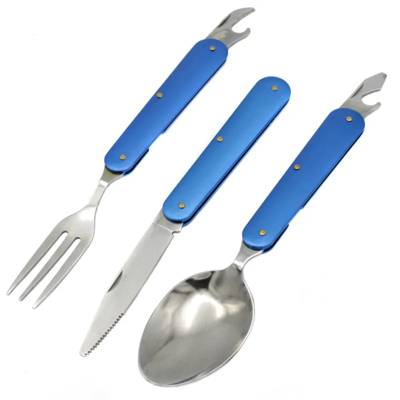Туристический столовый прибор F40 синий