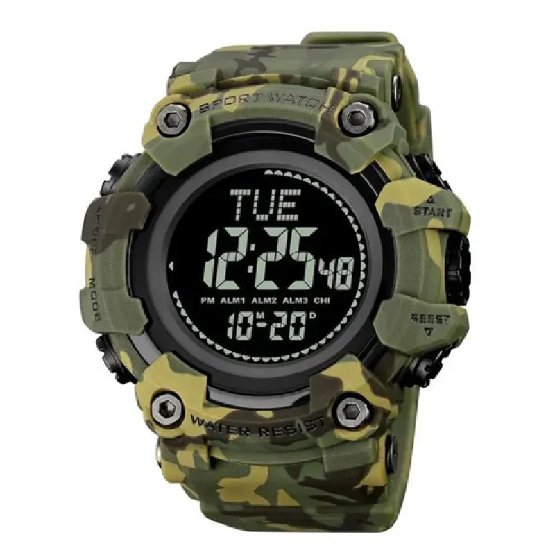 Часы наручные SKMEI 2037CMGN, ARMY GREEN CAMO, Compass, 10293