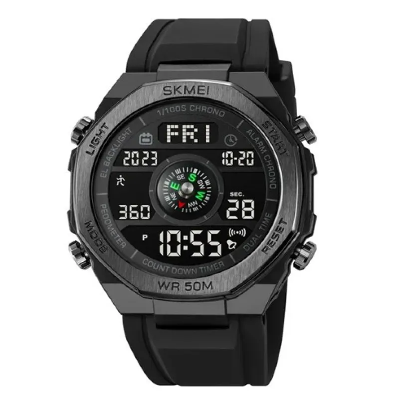 Часы наручные SKMEI 2209BKBK, BLACK-BLACK, Compass, Pedometer, 10323