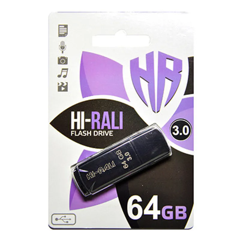 USB флеш накопитель Hi-Rali 64GB/ HI-64GBTAGBK (Гарантия 3года)