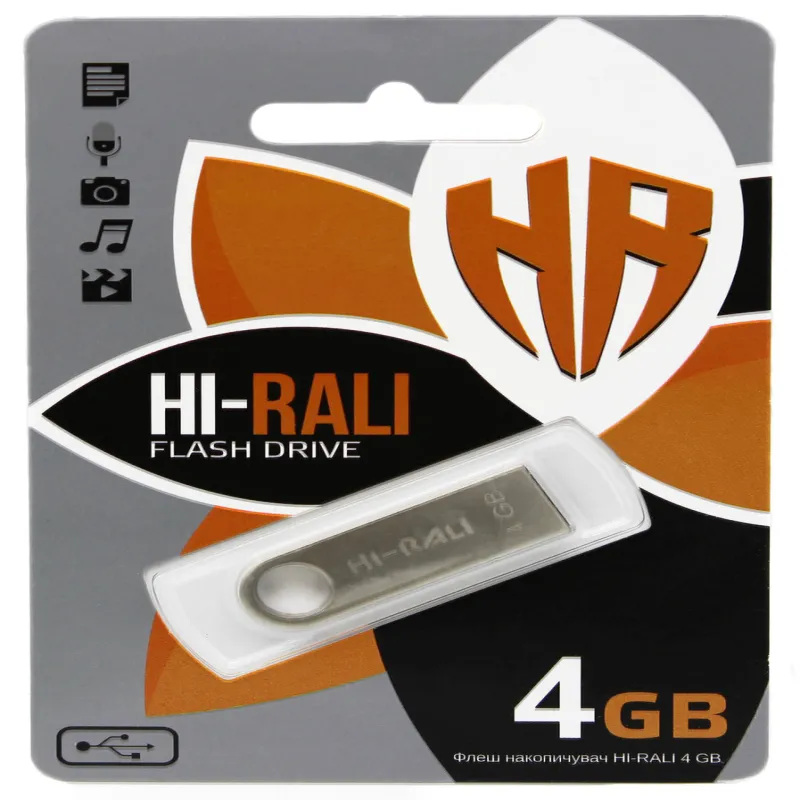 USB флеш накопитель Hi-Rali 4GB/ HI-4GBSH (Гарантия 3года)