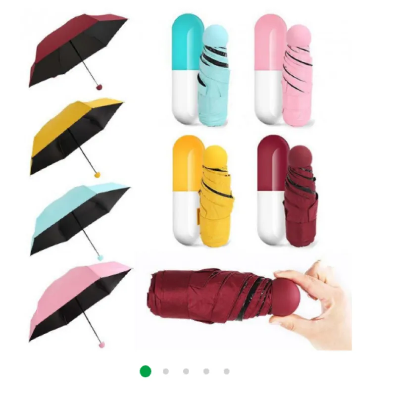 Зонт КАПСУЛА. Мини зонтик с капсулой для удобного хранения / 6752