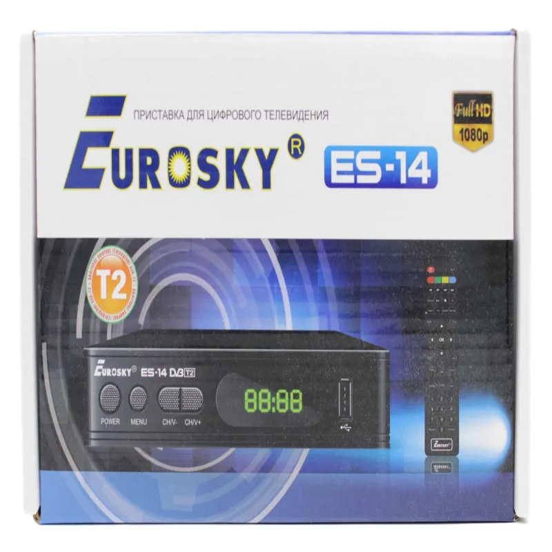 ТВ-ресивер тюнер Eurosky ES-14 / DVB-T 2 (Гарантия 1год)