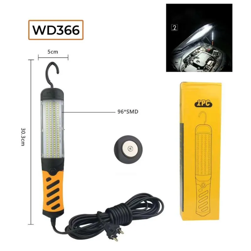 Светодиодная Переносная лампа с удлинителем 96 LED - 9 метров BL-9096 / 7610 /WD041K/ 7725