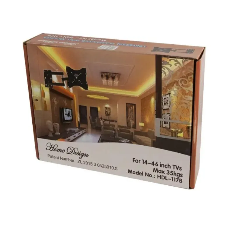 Крепление для телевизора с поворотом, наклоном (размер 14"- 42" ) 35кг HDL-117B