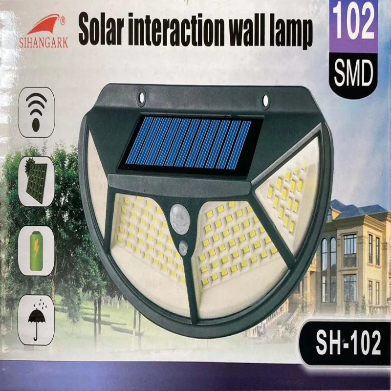 Настенный фонарь SH-102, PL459 c солнечной панелью, датчик -движения-освещения