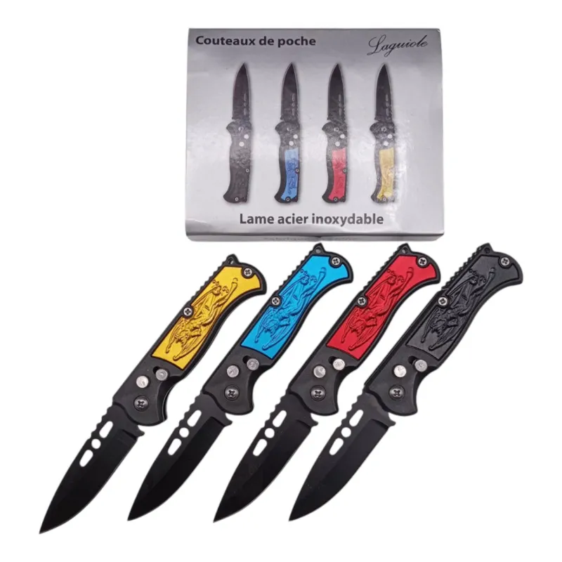 Нож выкидной Stainless КА018 комплект 4 ножа