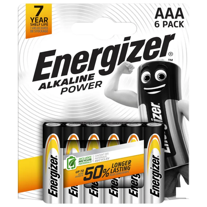 Батарейка Energizer LR3/AAA Alkaline/блістр 6 шт.