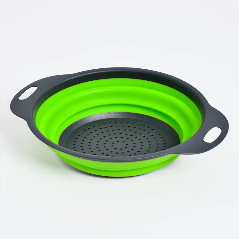 Складной силиконовый дуршлаг COLLAPSIBLE FILTER BASKETS 23см Большой