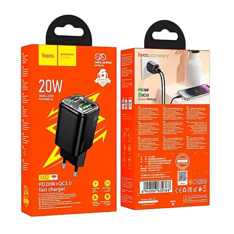СЗУ Сетевое Зарядное Устройство Hoco N52, PD20W