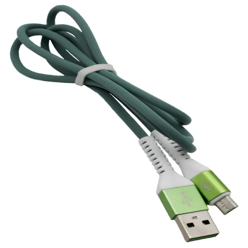 Кабель USB тканевый цветной 1м microUSB