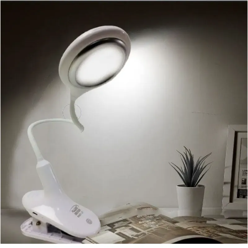 Настольная LED лампа аккумуляторная на прищепке Светильник TL-1009 / акк