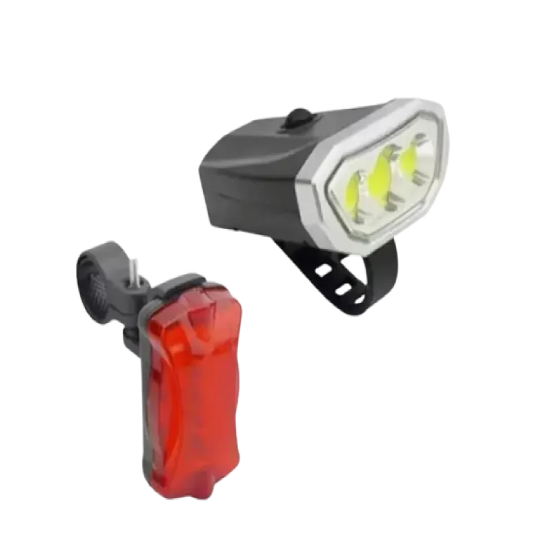 Комплект велосипедная фара и задний фонарь мигалка QX-T0598