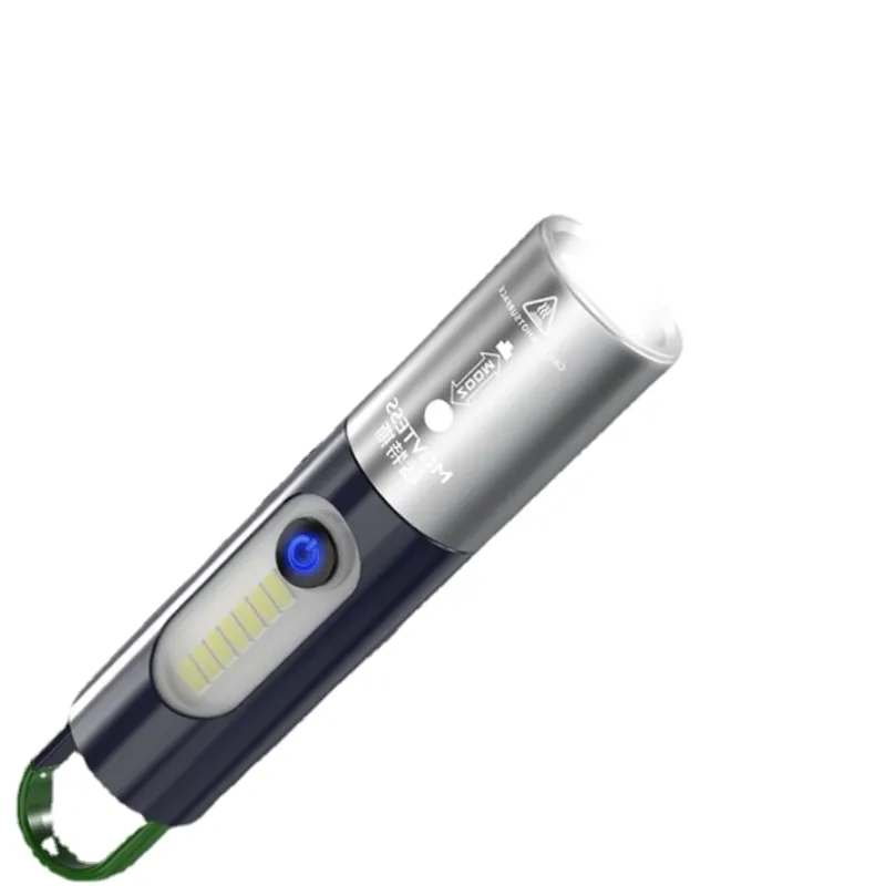 Ручной фонарь RB271, XST-836, боковая подсветка, зум, type-c, карабин, насадка