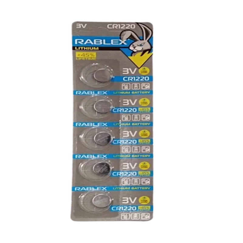 Батарейки-Таблетки Rablex CR1220/3V блистер 5шт.