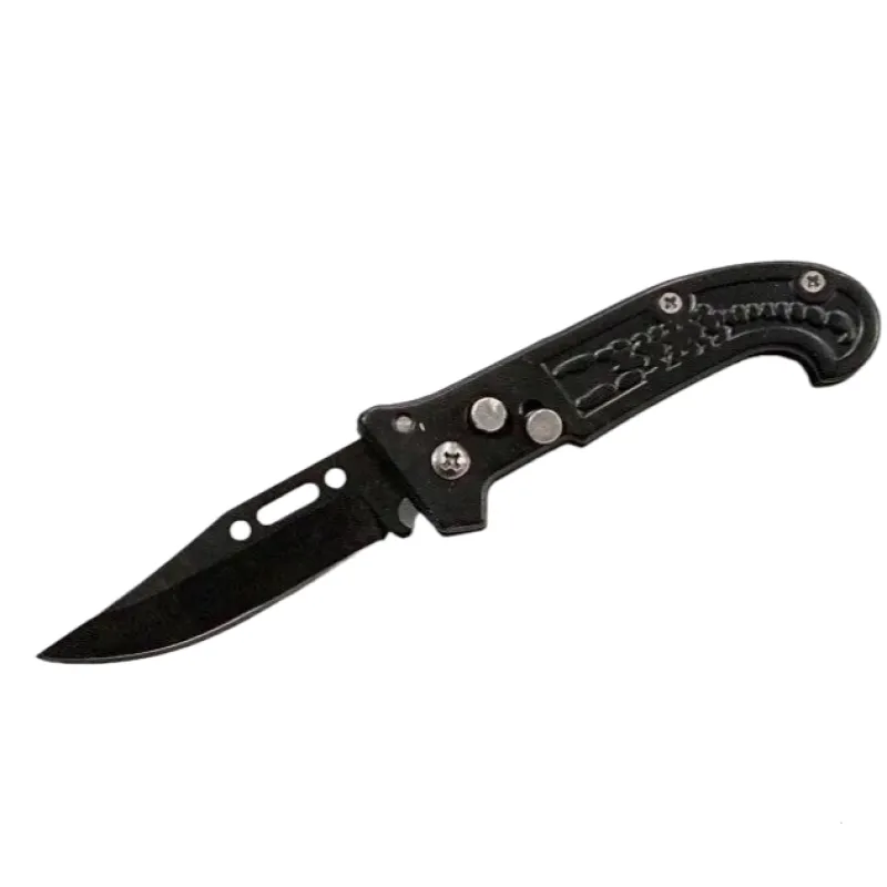 Нож выкидной Скорпион чёрный KA703, 15,50см