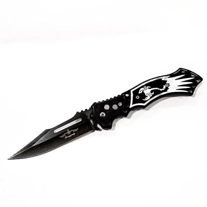 Нож выкидной KA860 серебро, 24см