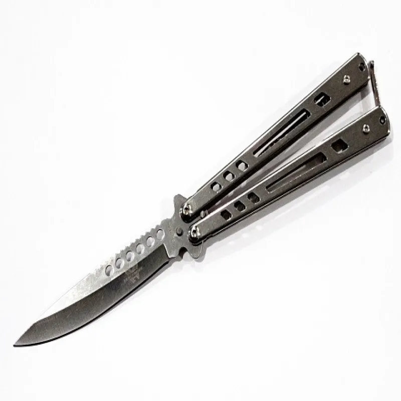 Нож бабочка A1004/ new Silver