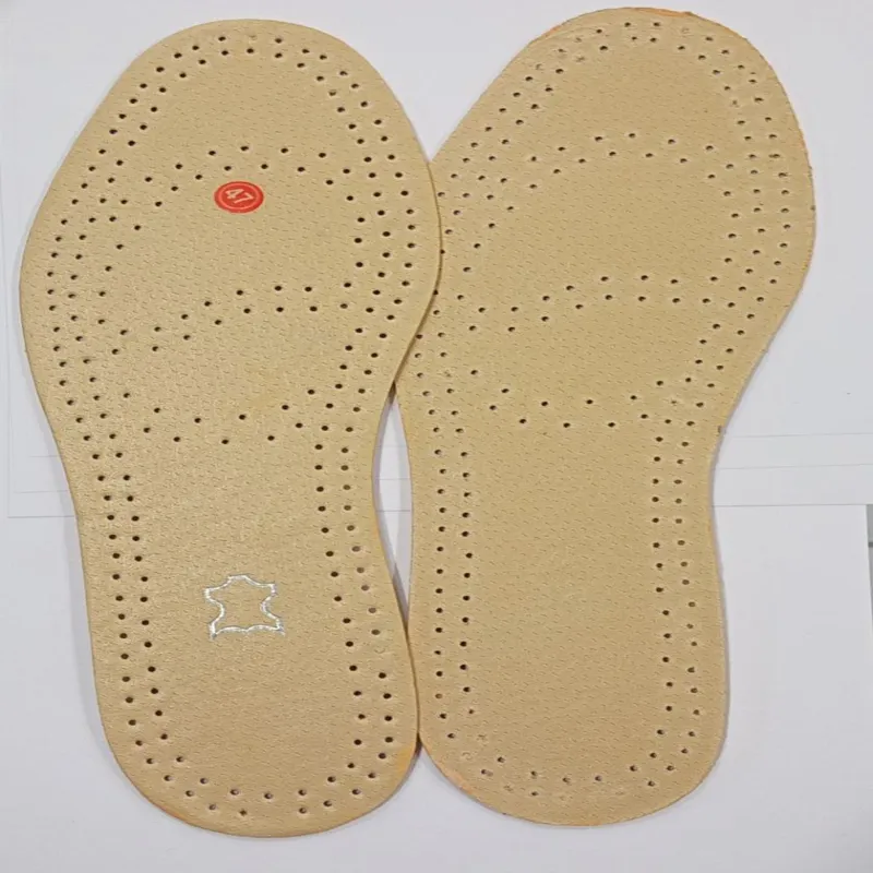 #18-1 Стельки кожаные в туфли №18-1 бежевые  /разм.47