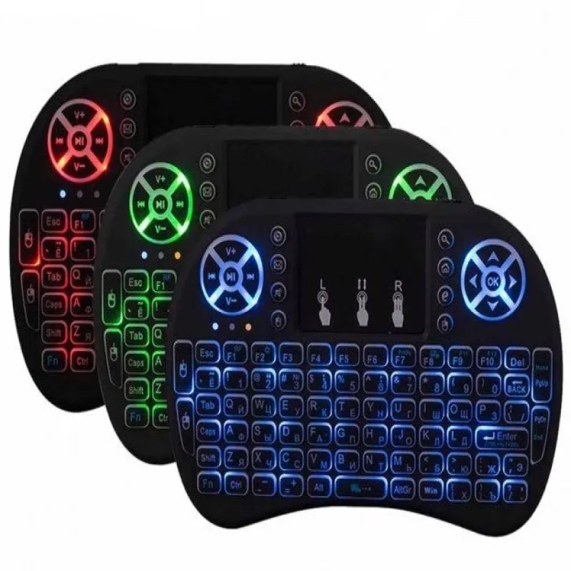 Бездротова Клавіатура KEYBOARD wireless MWK08/i8 з підсвіткою для смартфонів і Smart TV /4467