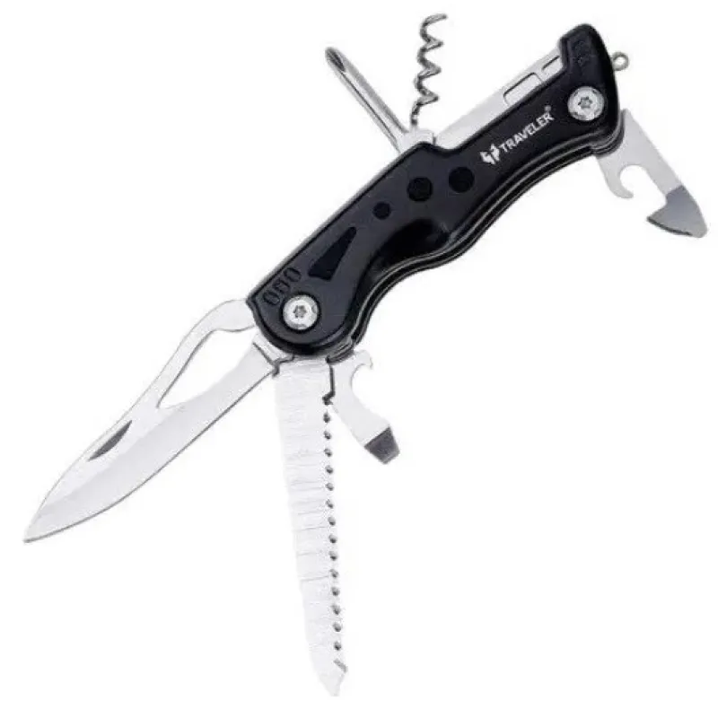 Мультитул швейцарский нож, фонарик Traveler MS001, A235