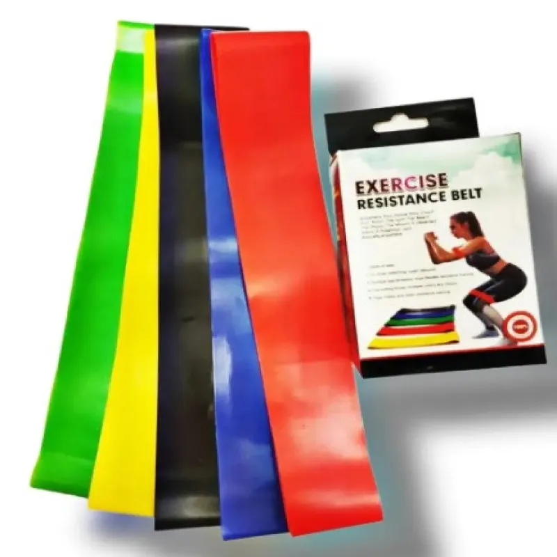 Фитнес резинки для спорта Exercise Resistance Belt набор 5шт + чехол, LX 005