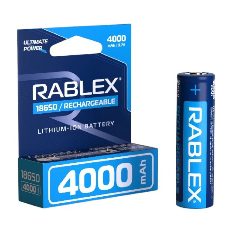 Аккумулятор Rablex 18650, 4000mAh c ЗАЩИТОЙ Li-ION 3.7v