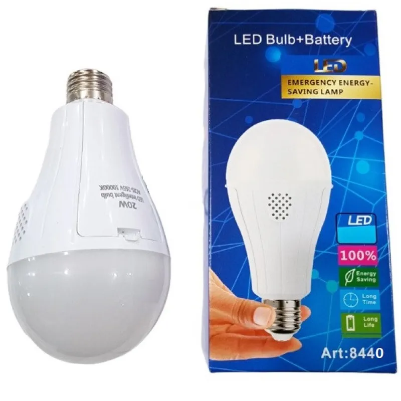 Лампа кемпинг в цоколь E27, 20W, 2x18650, AC/DC, 8440