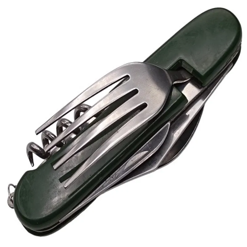 Туристический столовый прибор Зелёный средний