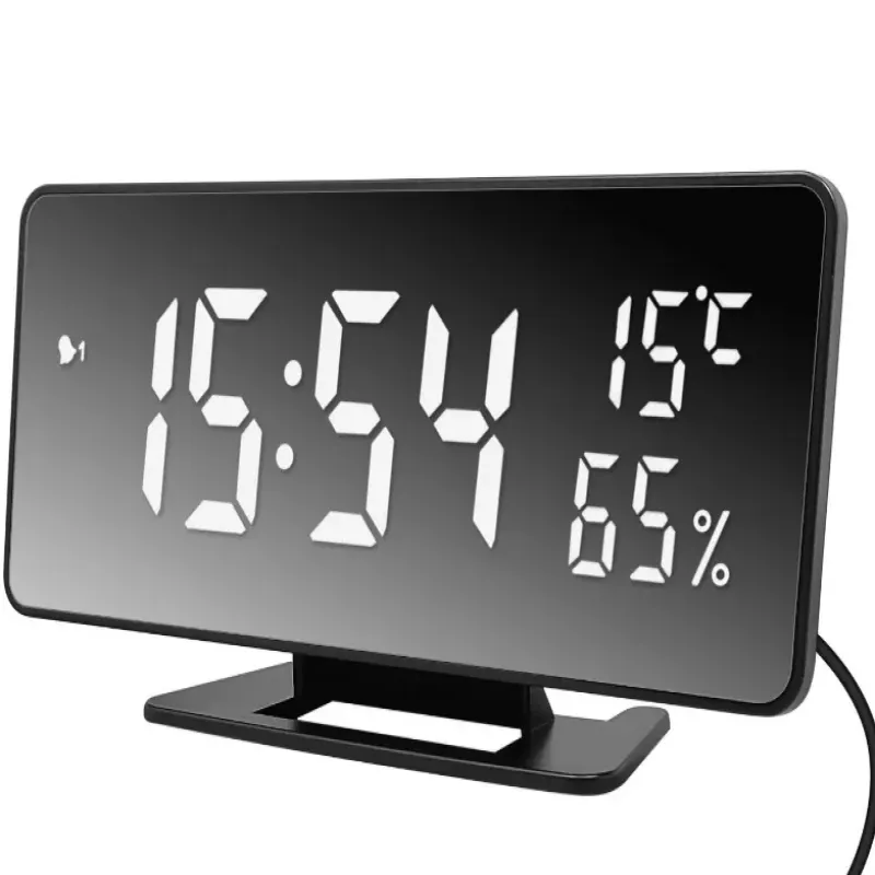 Часы электронные VST-888Y белый, температура, влажность USB