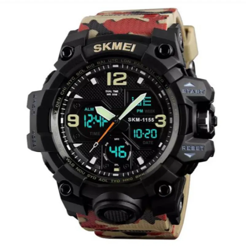 Часы наручные SKMEI 1155BAG, RED CAMO, 9732