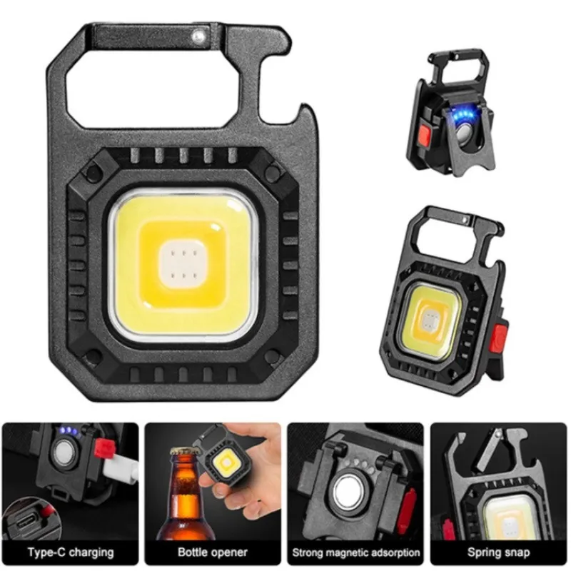 Фонарь для кемпинга RB439-COB, белый, желтый, красный, type-c,индикатор, магнит, карабин