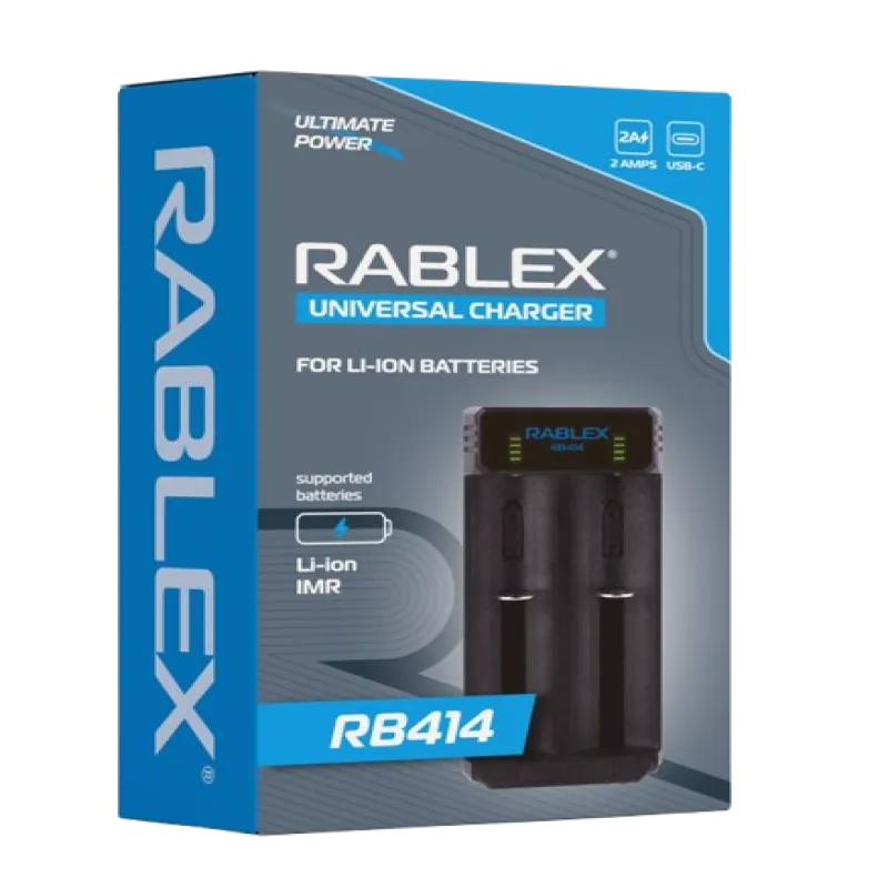 Зарядное устройство Rablex RB414 2x18650 и др./ от USB /