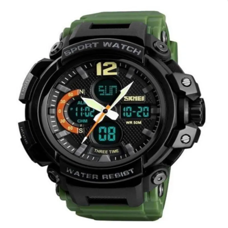 Часы наручные SKMEI 1343AG, ARMY GREEN, 9744