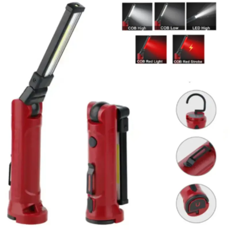 Фонарь для кемпинга WORKLIGHT-71-XPE+COB, Белый, Красный, Li-Ion, поворот180º+180º