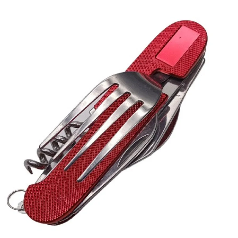 Туристический столовый прибор 706 ALL красный средний