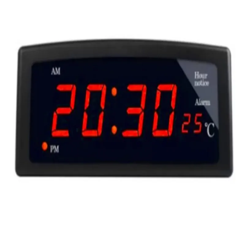 Часы электронные Caixing CX-818 220V + температура, Красный