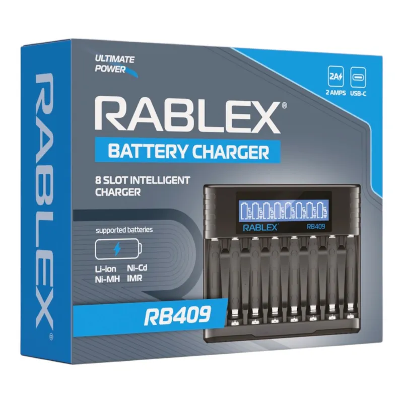 Зарядное устройство Rablex RB409 на 8 AA/AAA R3/R6 1.2V