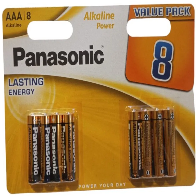 Батарейка Panasonic LR3, AAA, Alkaline, 8 штук